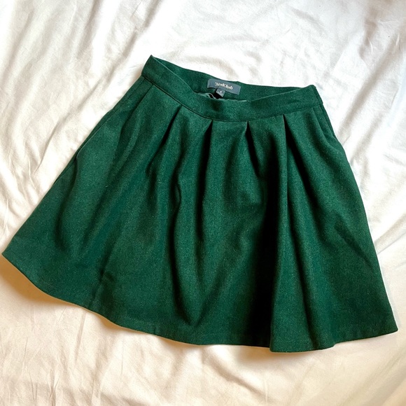 ModCloth Emerald Green Wool Skirt - Picture 1 of 11